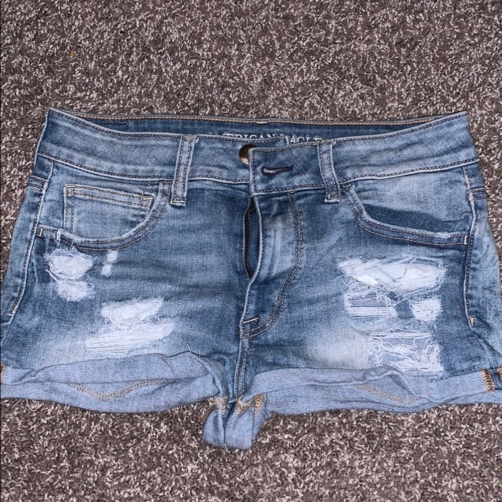 American eagle high rise jean shorts